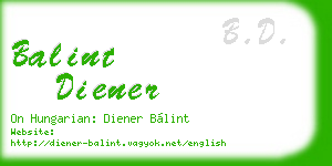 balint diener business card