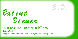 balint diener business card